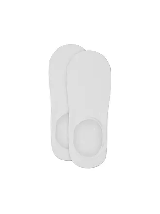 CAMANO | Füsslinge Lot de 2 COMFORT INVISIBLE gris clair chiné | weiss